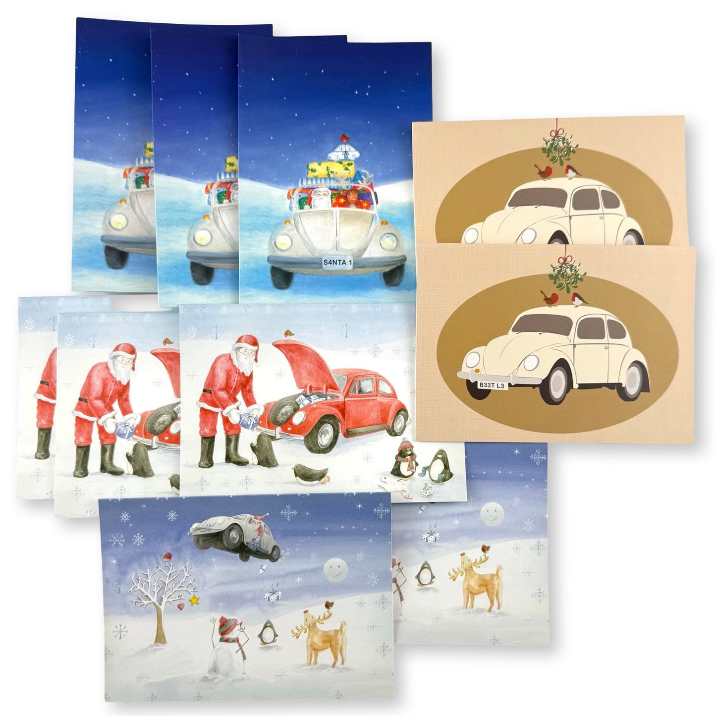 Beetle inspired Christmas cards