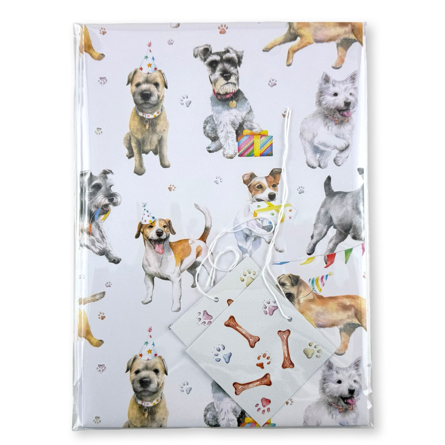 Miniature Schnauzer, Jack Russel and Terrier Wrapping Paper and Tags