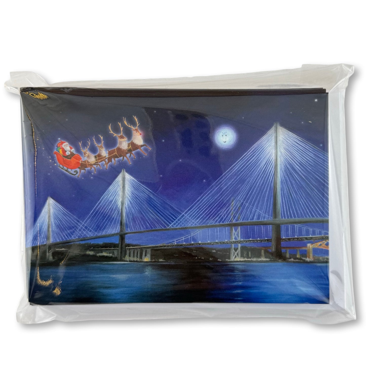 Santa Over the Scotland’s Queensferry Crossing Christmas Cards