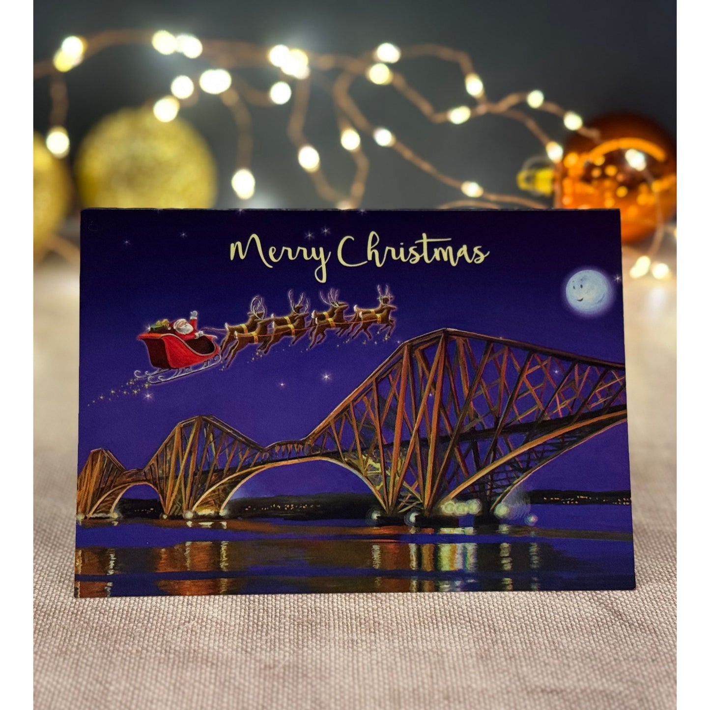 Santa Over the Scotland’s Forth Bridges Christmas Cards