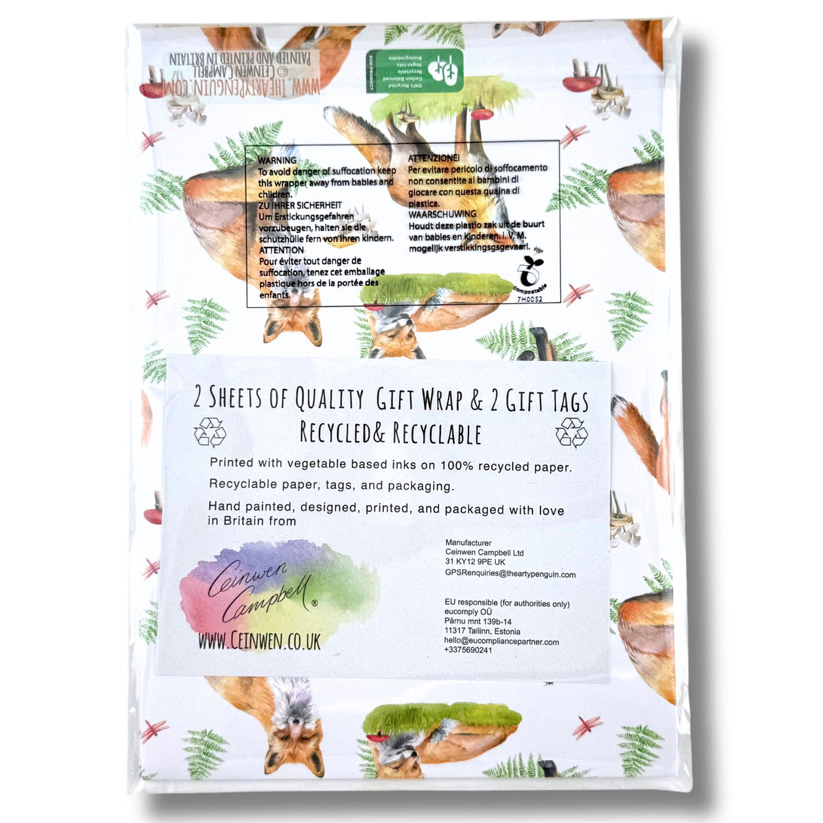 Fox Wrapping Paper and Tags