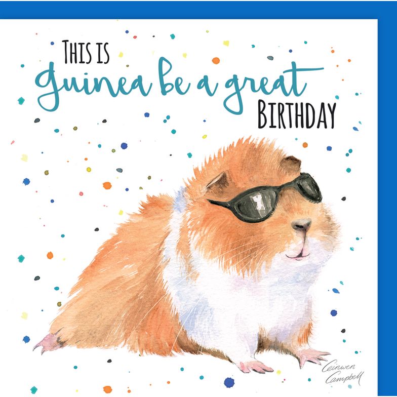 Guinea Pig "This Guinea be a Great Birthday" Fun Pun Birthday Card