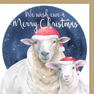 Sheep Christmas Card - We Wish Ewe a Merry Christmas