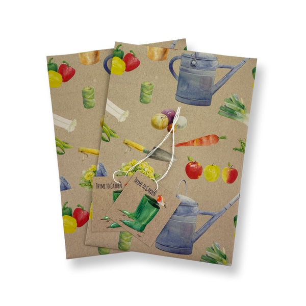 Gardening Wrapping Paper and Tags