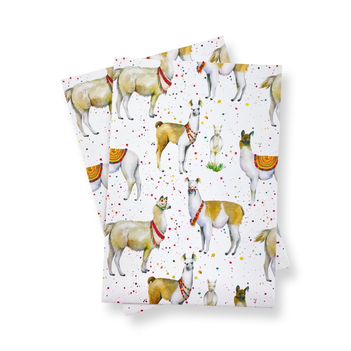Llama Gift Wrapping Paper and Tags