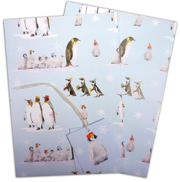 Penguins wrapping paper