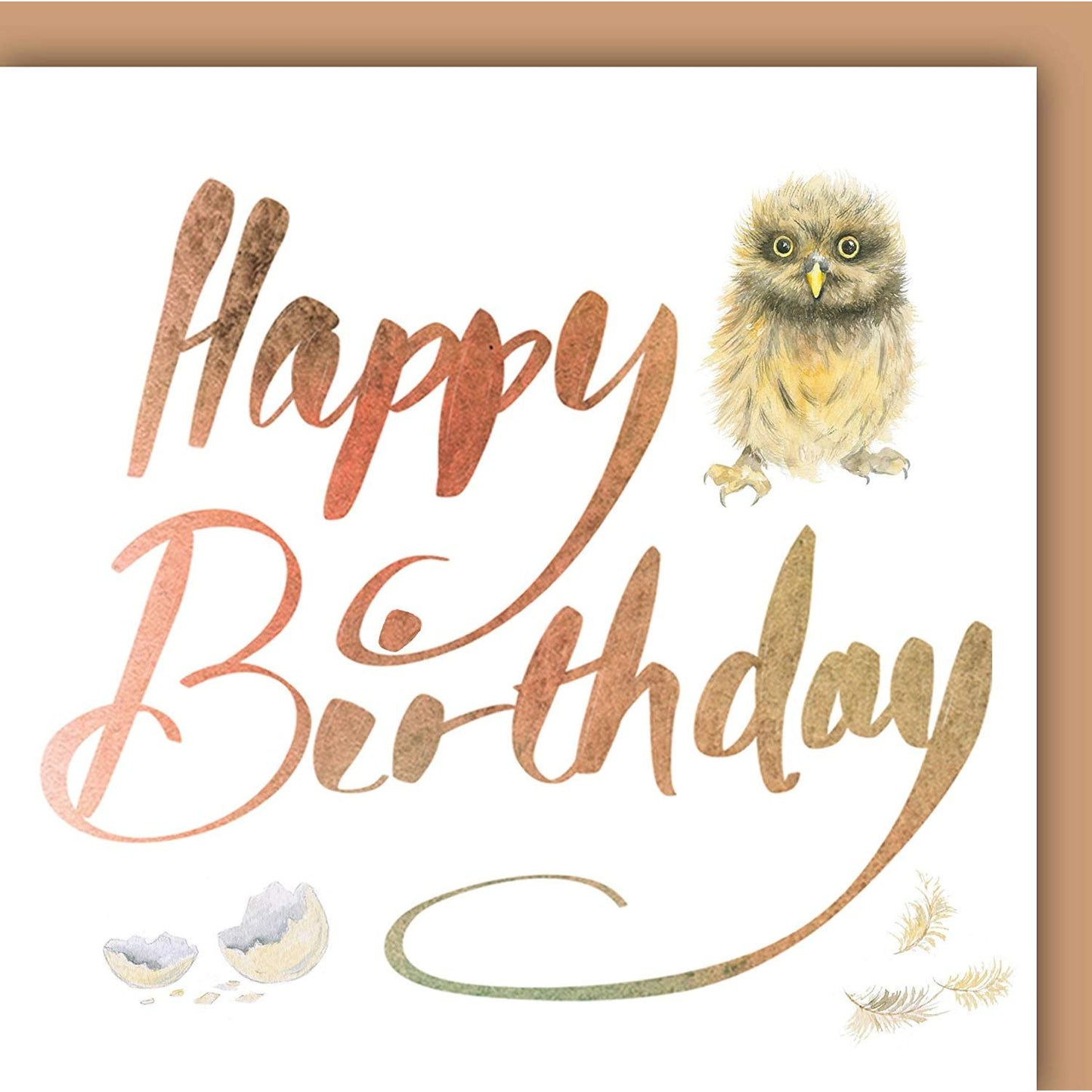 Owl Chick Birthday Card
