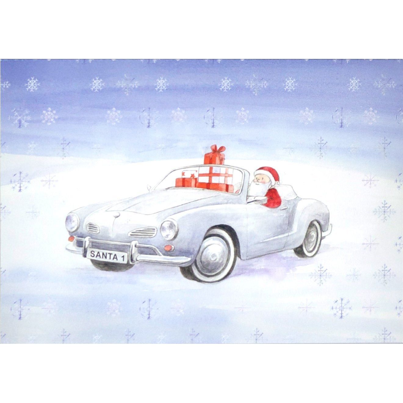 Karmann Ghia inspired Christmas cards; pack of 10