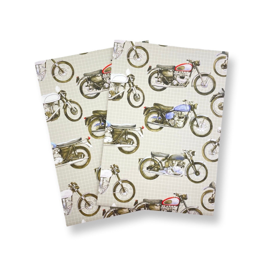 Motorbike Wrapping Paper and Tags