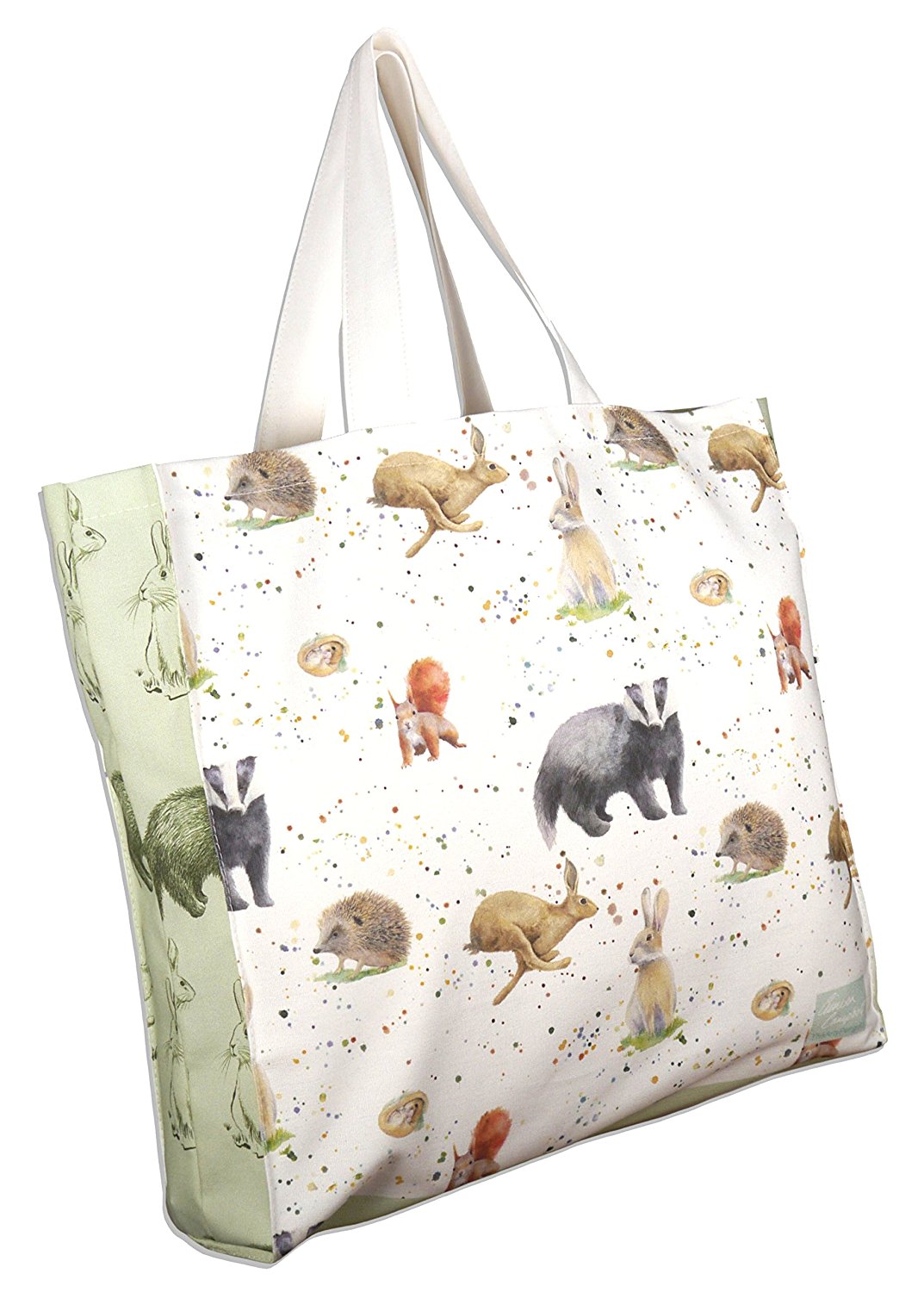 countryside animals shopping tote bag Ceinwen Campbell The Arty Penguin