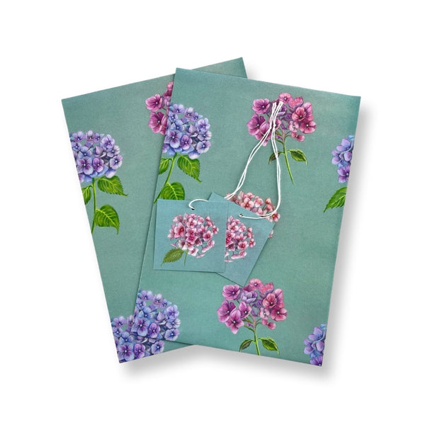 Hydrangeas  Gift Wrapping Paper and Tags