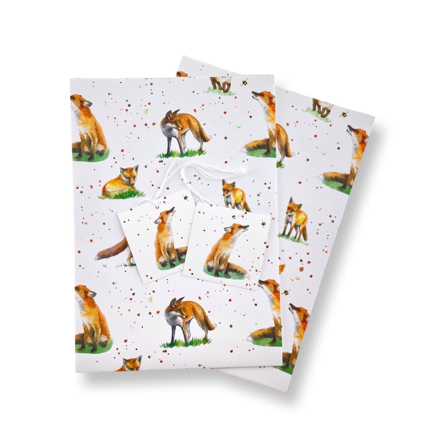 Fox Wrapping Paper and Tags