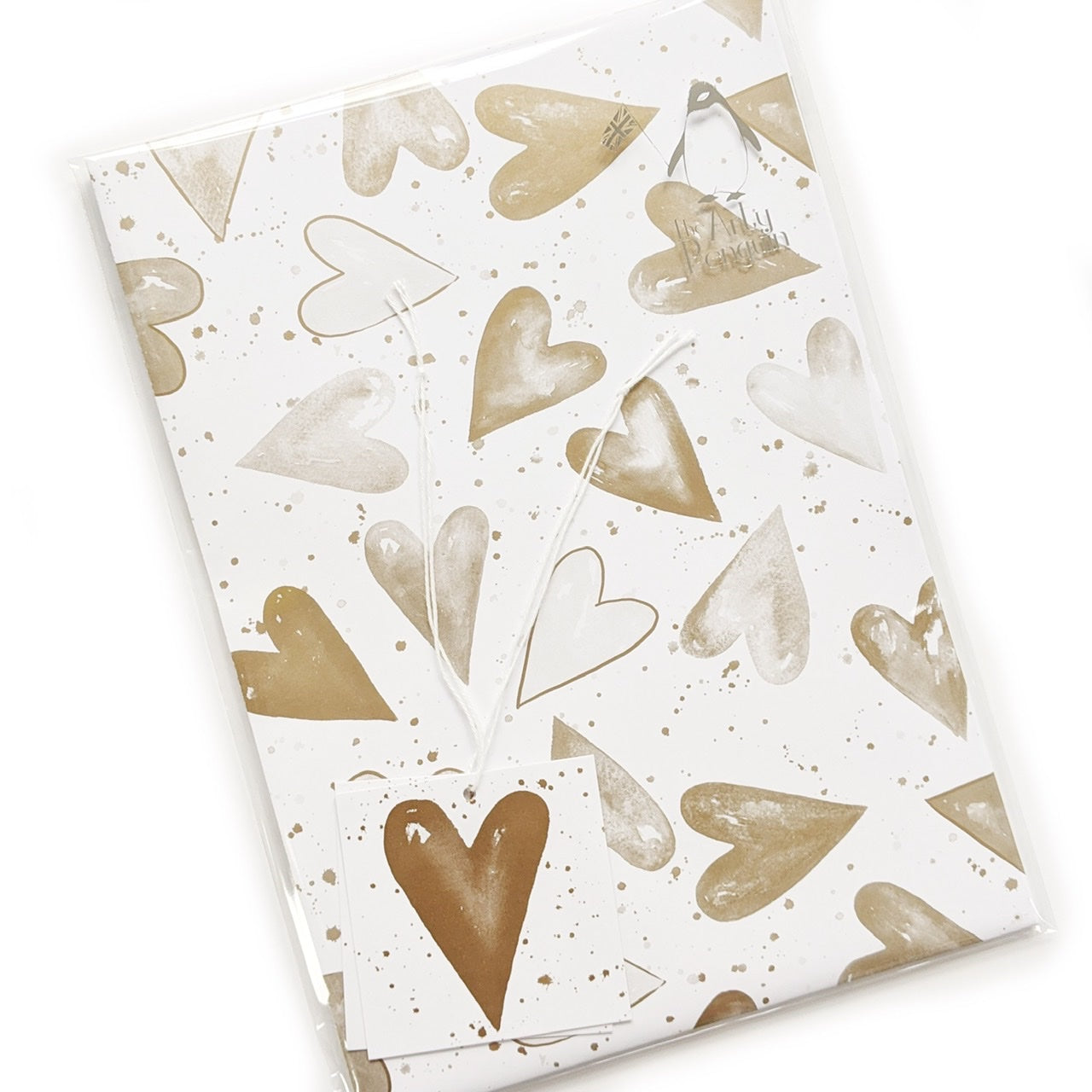 golden metallic eco printed recyclable gift wrap by Ceinwen Campbell
