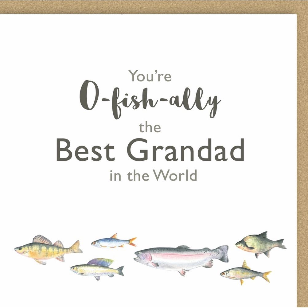O - fish - ally Best Grandad Father's Day Card by Ceinwen Campbell