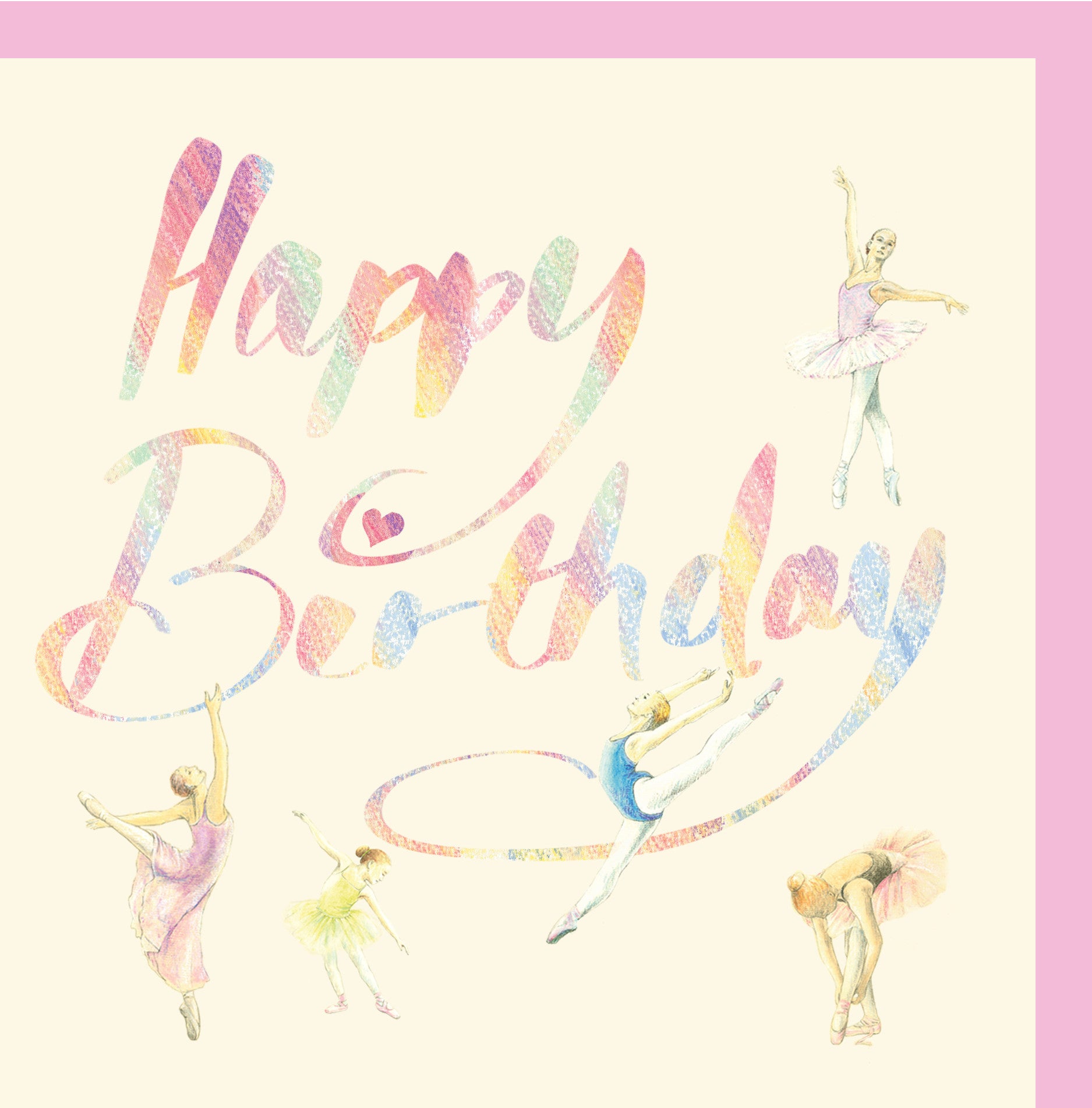 Ballet dancer dance ballerina birthday card