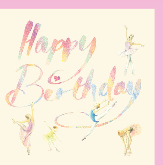 Ballet dancer dance ballerina birthday card