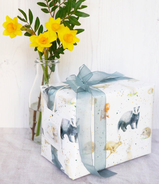 country animal gift wrapping paper 