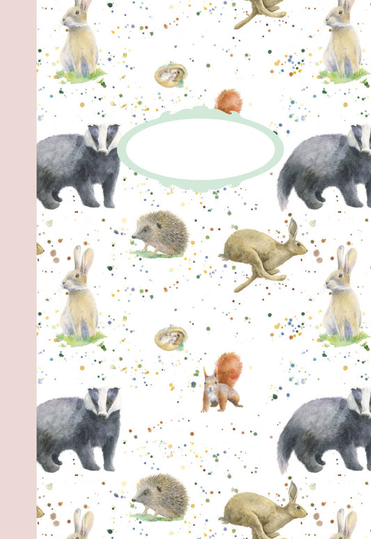 Badgersquirrel hedgehog hare rabbit dormouse jotter The Arty Penguin Ceinwen campbell