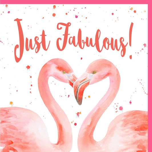 Flamingo birthday congratulations celebration blank greetings card