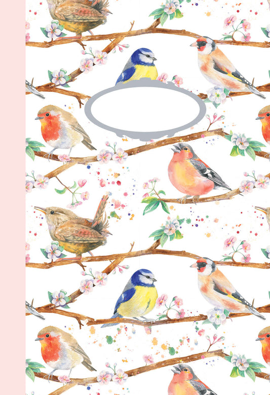 Garden bird jotter Ceinwen Campbell The Arty Penguin