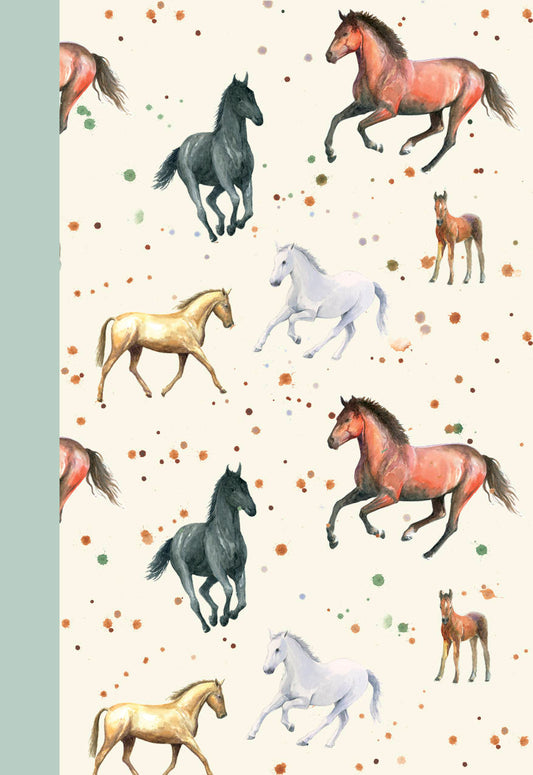 Horses horse foal jotter notepad Ceinwen Campbell The Arty Penguin