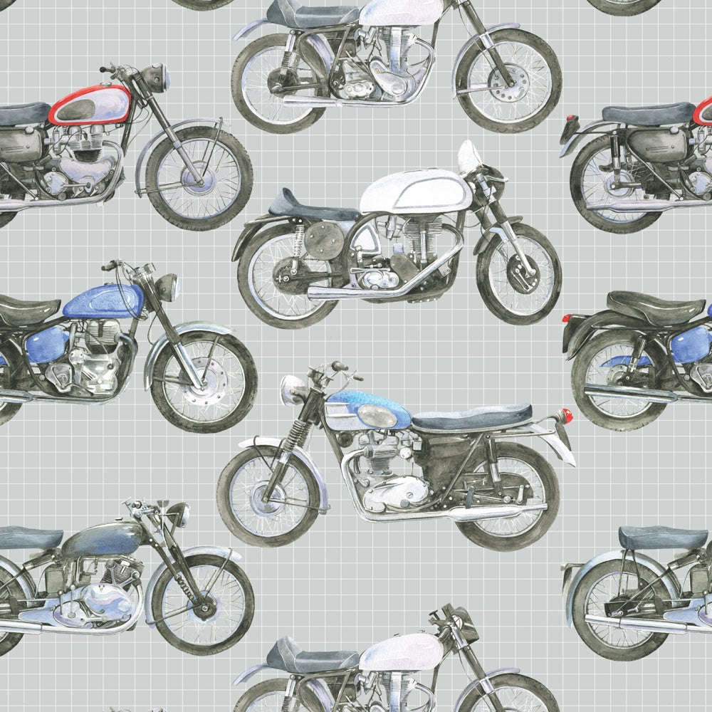 Motorbike Wrapping Paper and Tags