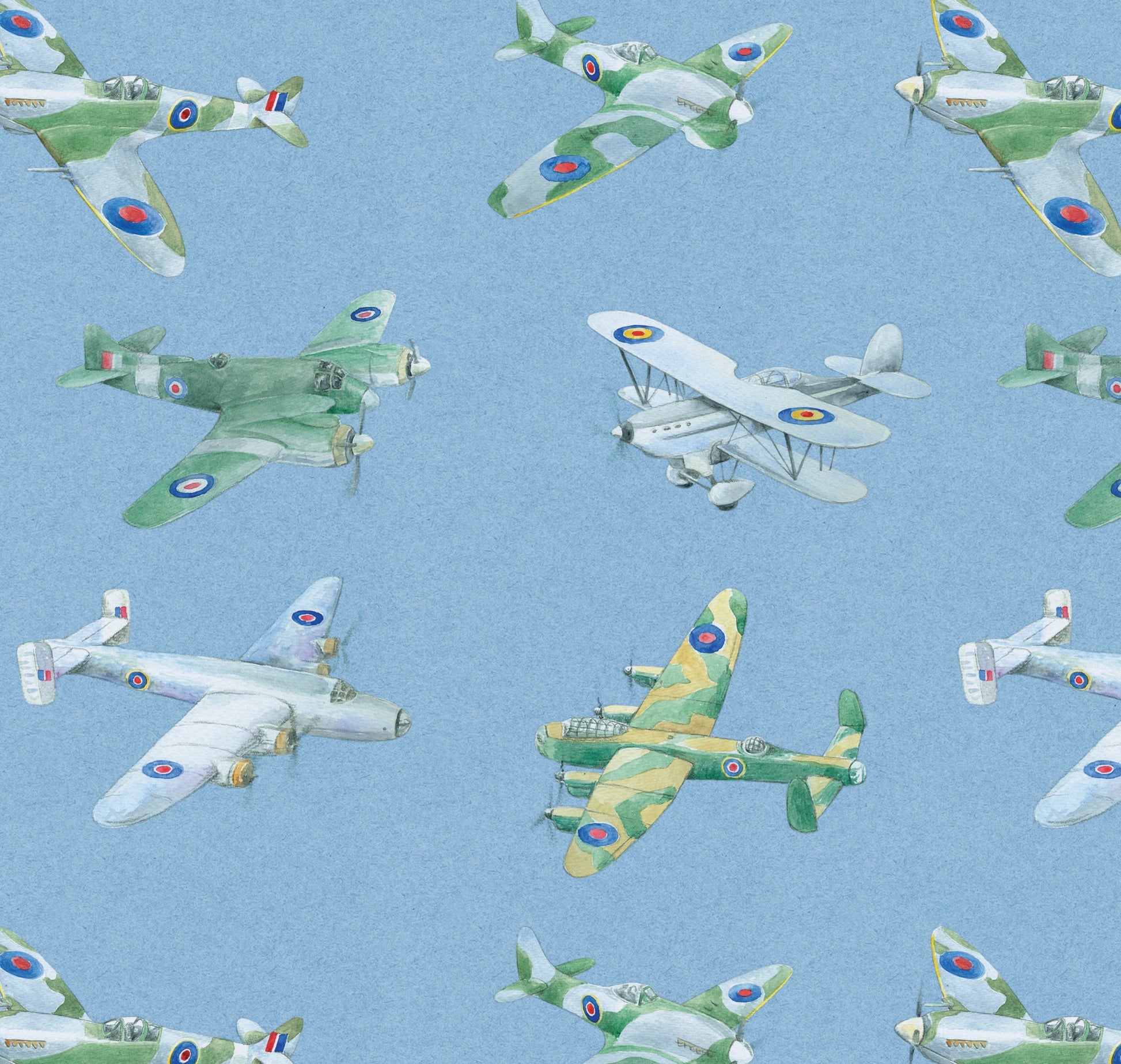 Plane bomber WW2 aeroplane airplane recycled  gift wrapping paper by Ceinwen Campbell and The Arty Penguin