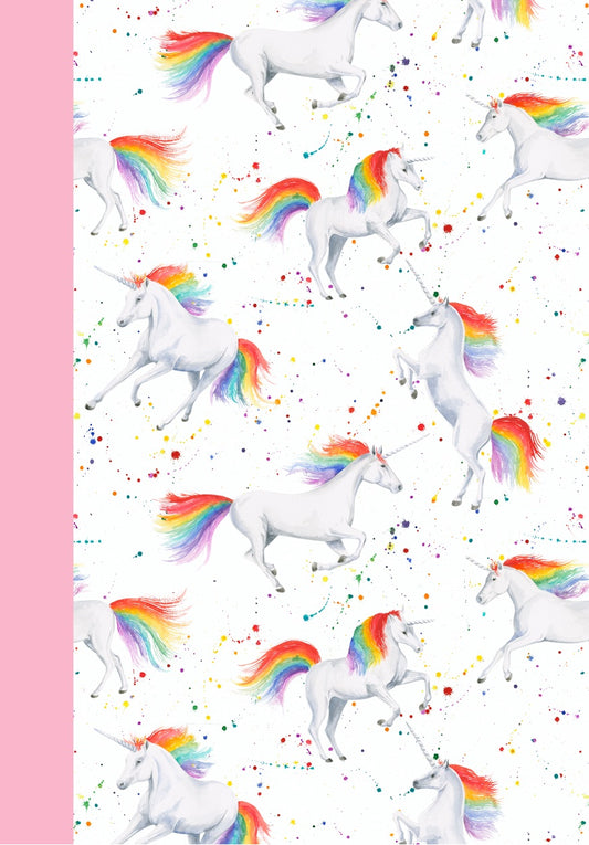 Unicorn jotter notepad present  by Ceinwen Campbell and The Arty Penguin