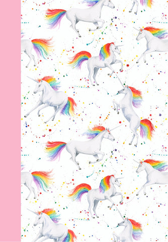Unicorn jotter notepad present  by Ceinwen Campbell and The Arty Penguin 