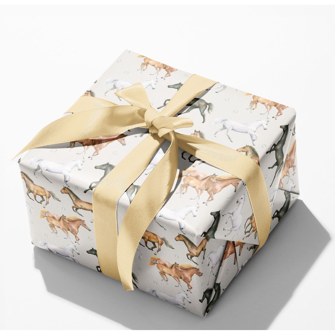 Quality recycled and recyclable horse equestrian gift wrapping paper with matching tags by Ceinwen Campbell 