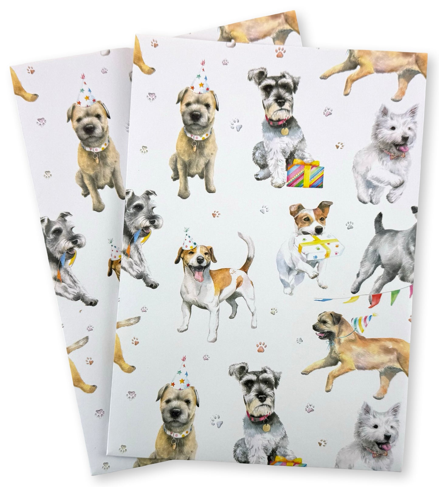 Miniature Schnauzer, Jack Russel and Terrier Wrapping Paper and Tags