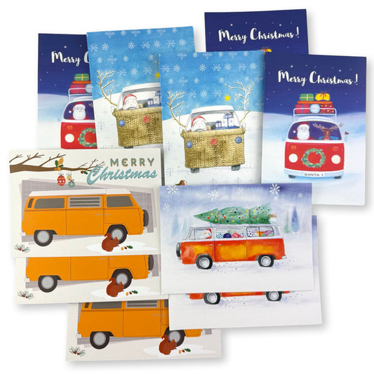 Camper van bay Christmas cards 