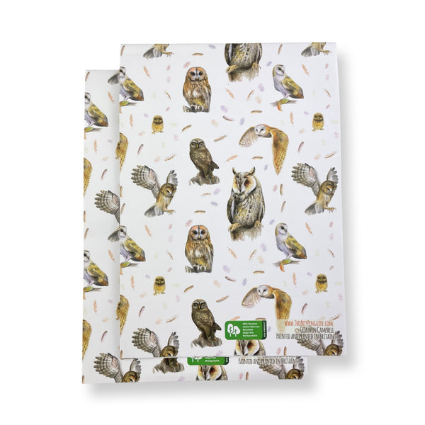 Owl Recycled and Recyclable Wrapping Paper