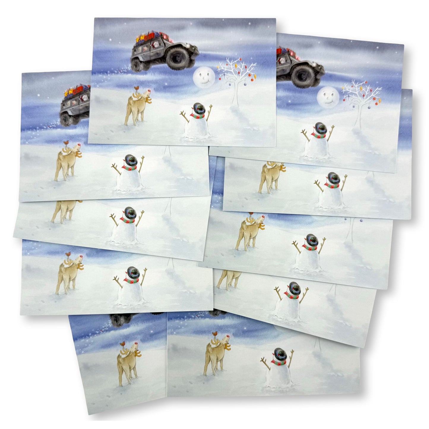 Off Roading 4 x 4 Defender  Christmas Cards: pack of 10