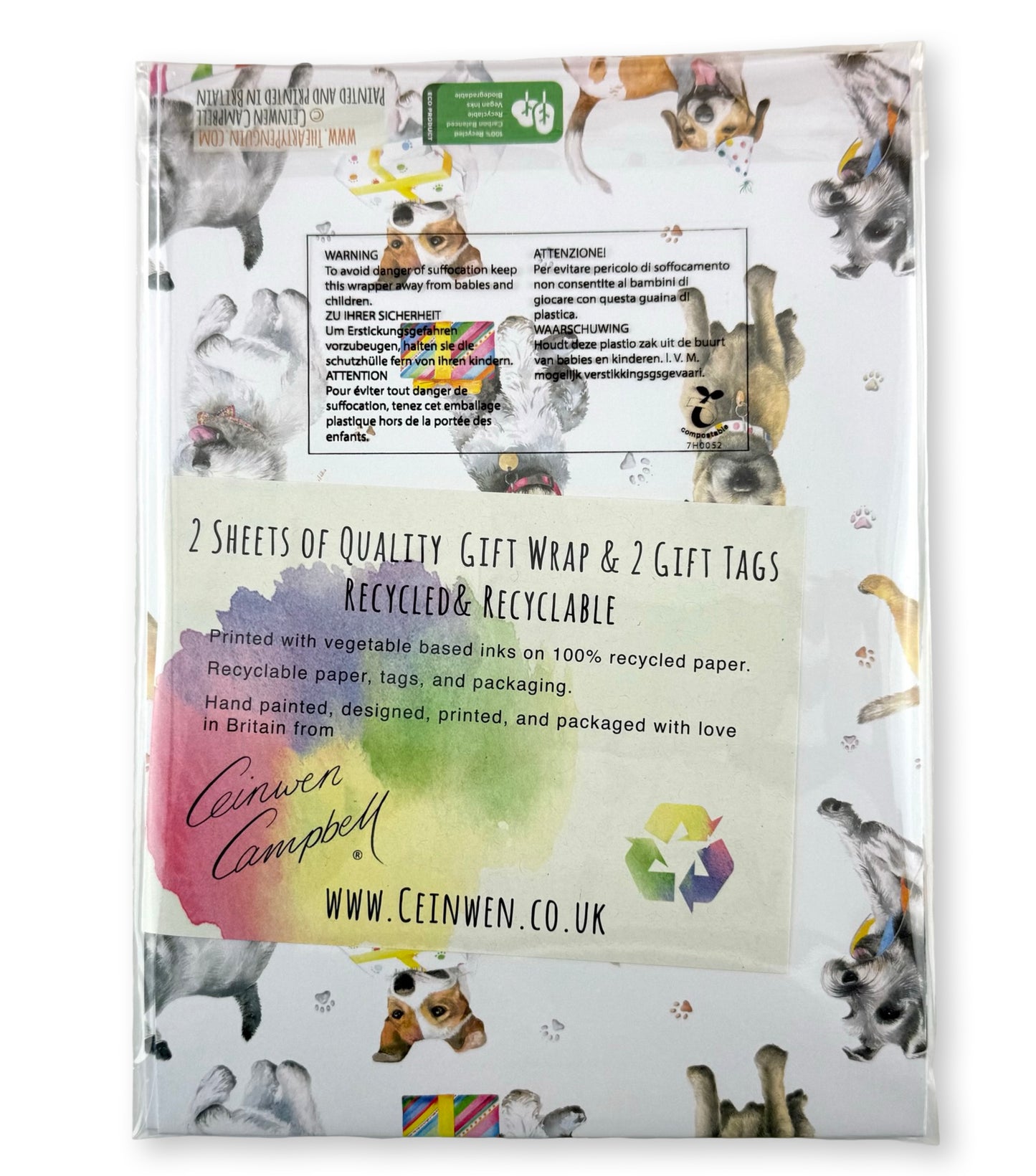 Miniature Schnauzer, Jack Russel and Terrier Wrapping Paper and Tags