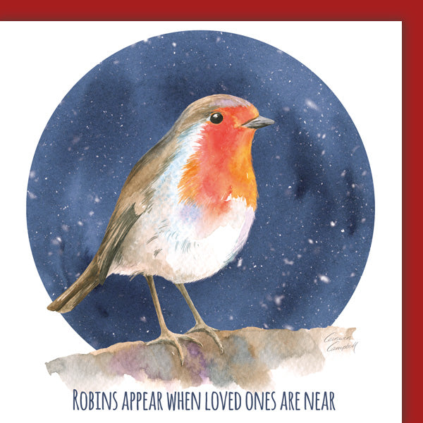 Robin Greetings Card - Robin’s appear when loved ones are near