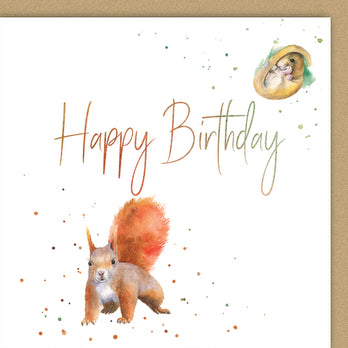 squirrel and dormouse quality birthday card  by Ceinwen Campbell 