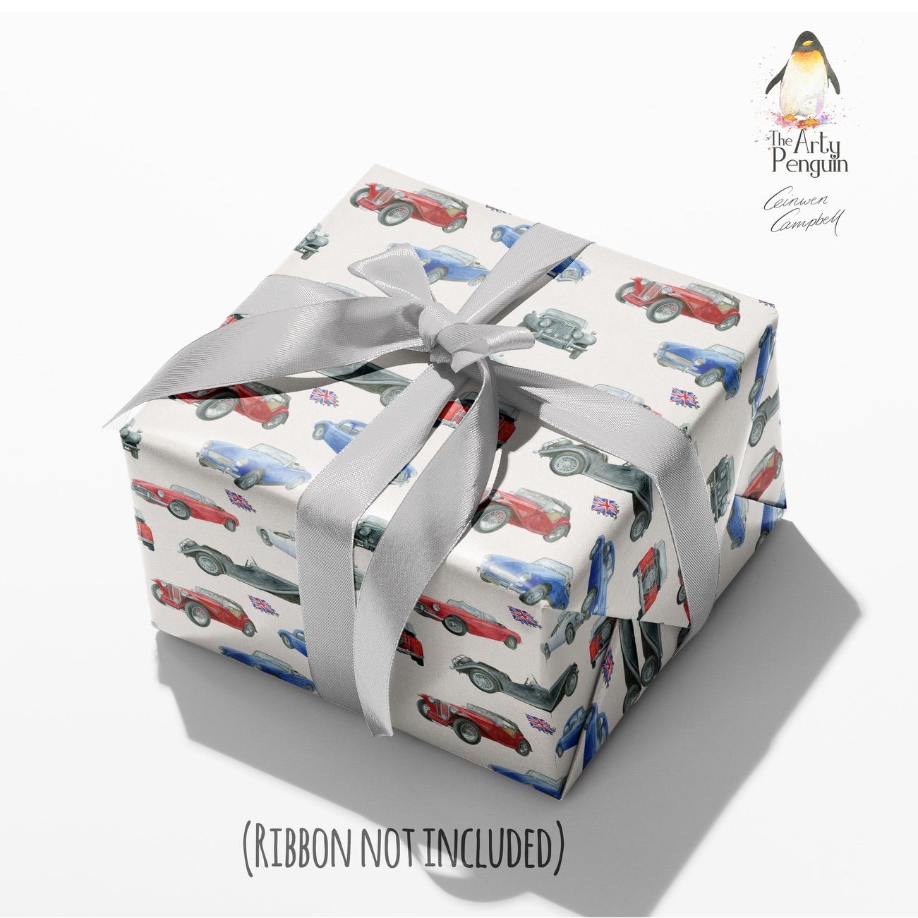 Classic Vintage Car Recycled and Recyclable Gift Wrapping Paper and Tags