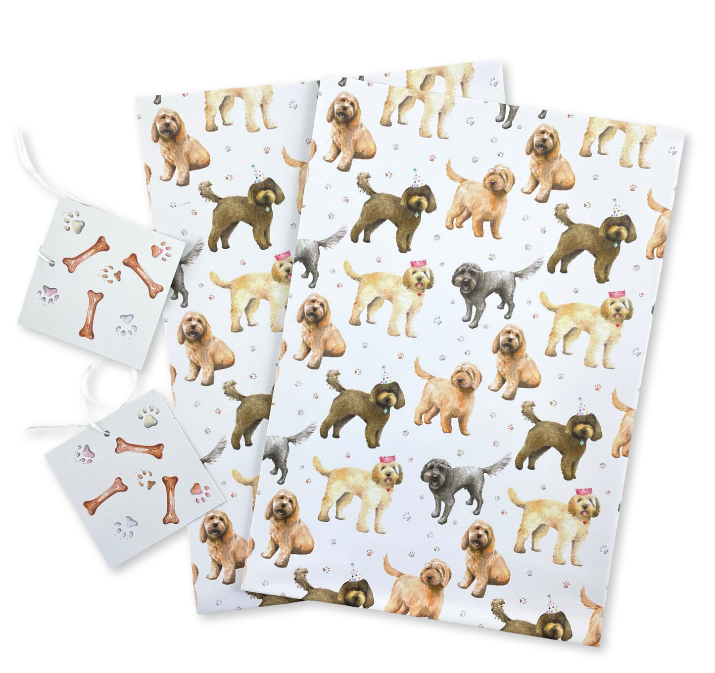 Cockapoo Wrapping Paper - 100% Recycled and Recyclable