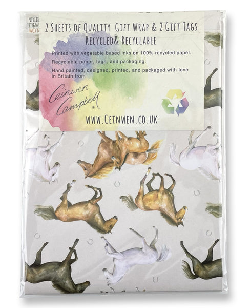 NEW Horses and foal  Wrapping Paper and Tags
