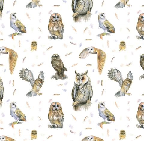 Recycled and recyclable owl gift wrapping by Ceinwen Campbell 