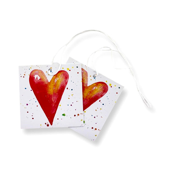Hearts Recyclable Wrapping Paper and Tags