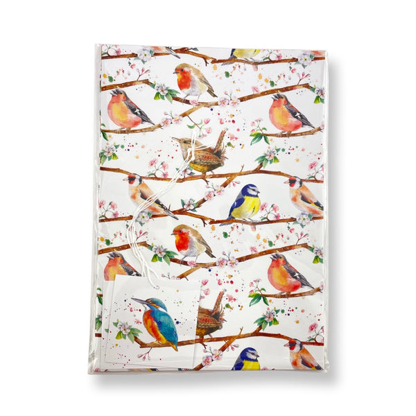 Garden Bird Wrapping Paper and Tags