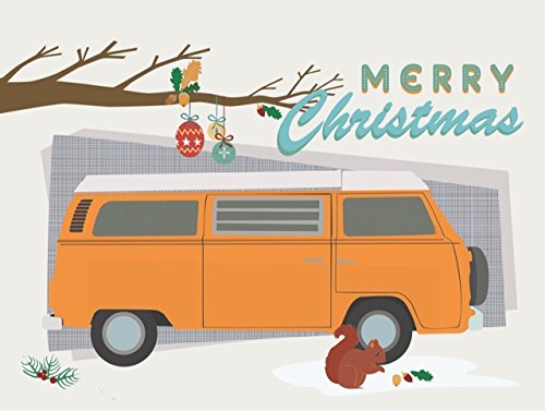 Bay campervan Christmas Cards; pack of 10 mixed designs