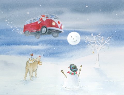 Campervan and car Watercolour collection  Christmas Cards