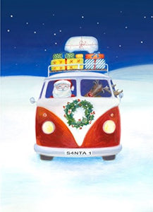 Campervan camper Christmas card multi pack by Ceinwe Campbell and The Arty Penguin