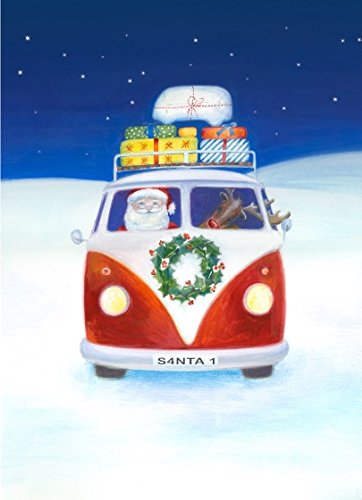 Camper vans inspired by split windscreen Christmas Cards