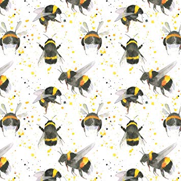 Bumble Bee gift wrapping paper by Ceinwen Campbell and The Arty Penguin
