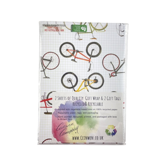 Bicycle Recycled and Recyclable Wrapping Paper