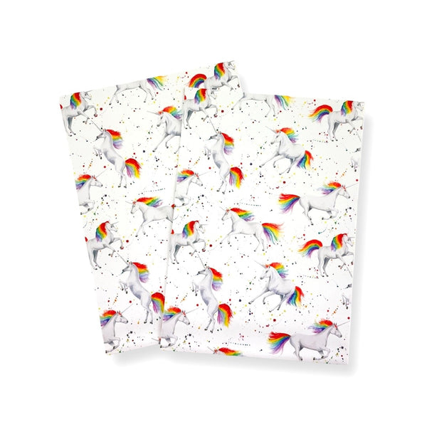 Unicorn Gift Wrapping Paper and Tags